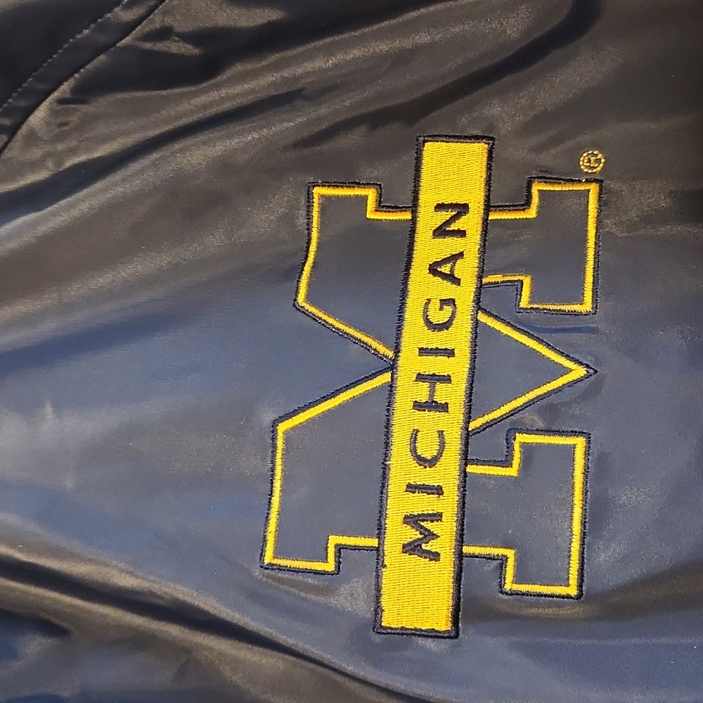 Vintage Steve And Barry's University Of Michigan Embroidered Bomber Jacket - XL - Picture 3 of 10